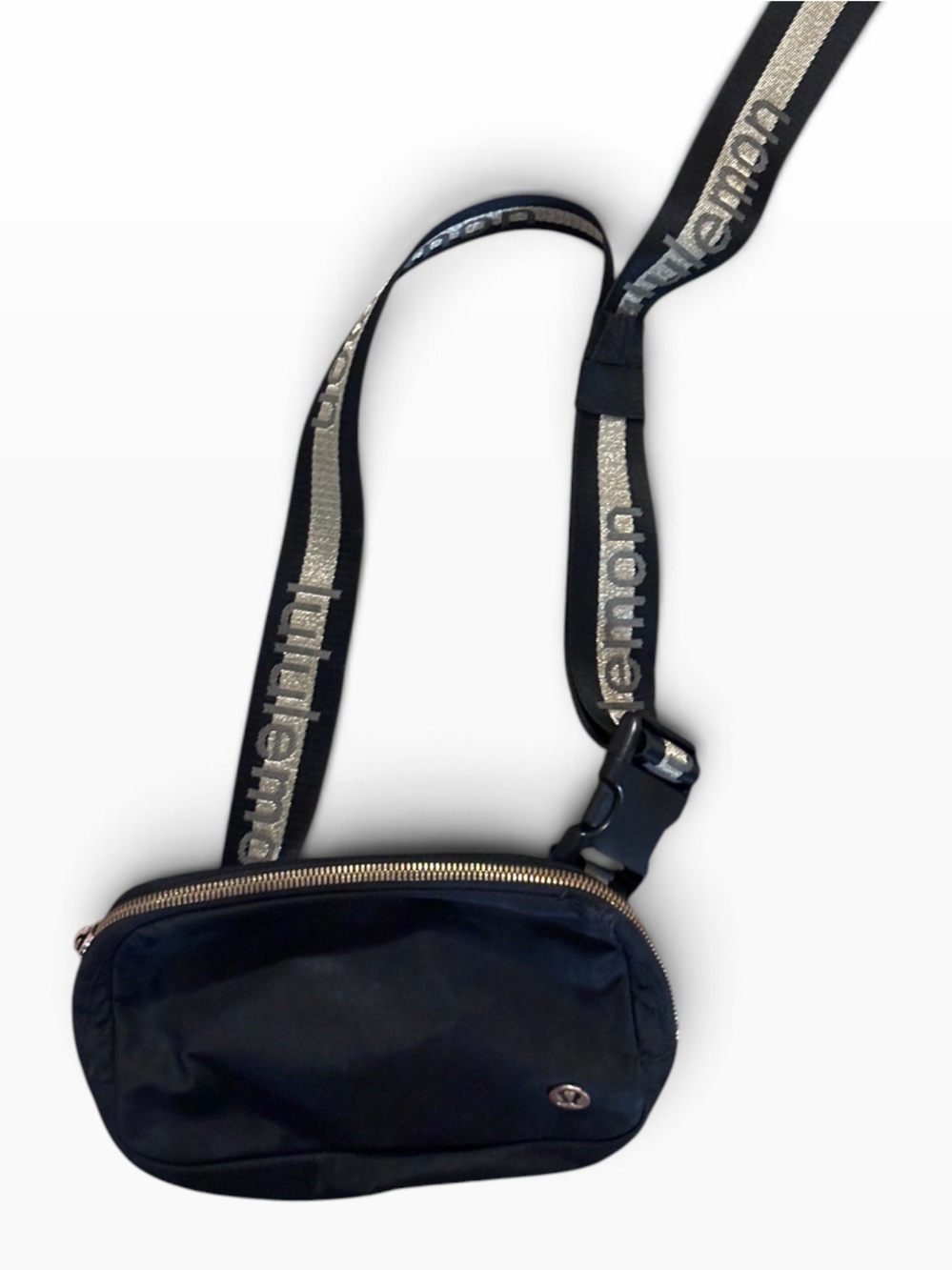 Lululemon Everywhere Belt Bag 1L Black Gold Gold Hardware Crossbody Fanny Pack